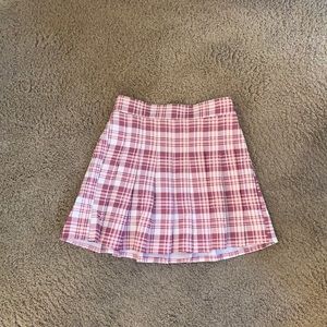 Ovianca Plaid Pleated Skirt